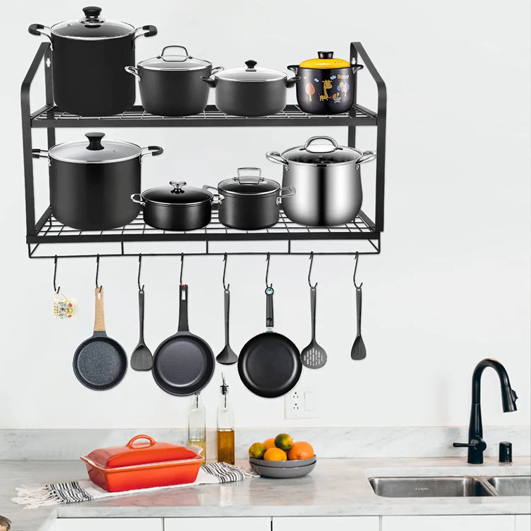 Prep & Savour Wall Mounted Pot Rack Wayfair